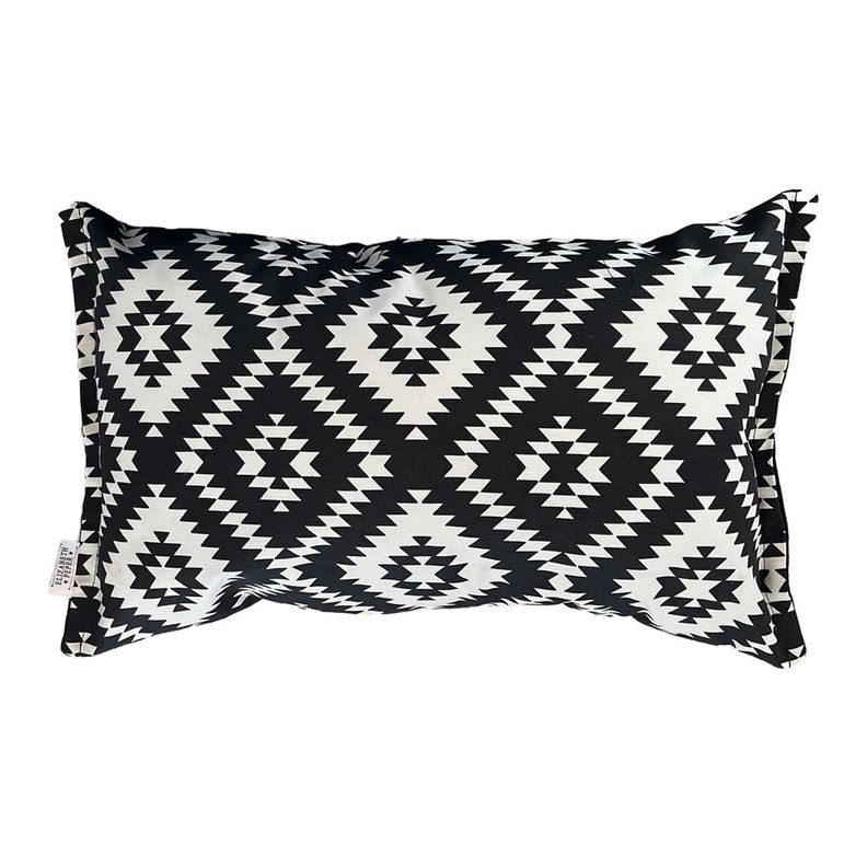 Funda Cojin Decorativo Diseno Rombo Negro 50x30