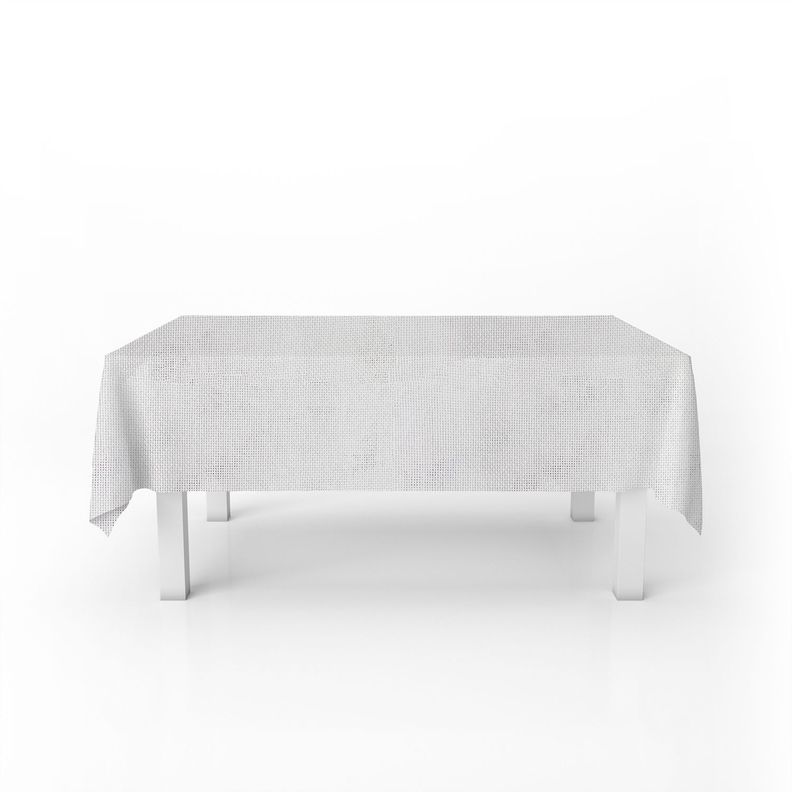 Mantel para Mesa de Tela Textura Blanco 140x220 cm-0