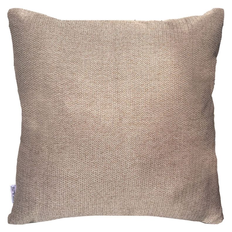 COJIN DECORATIVO DISEÑO LINO BEIGE OSCURO 50X50 RELLENO-0