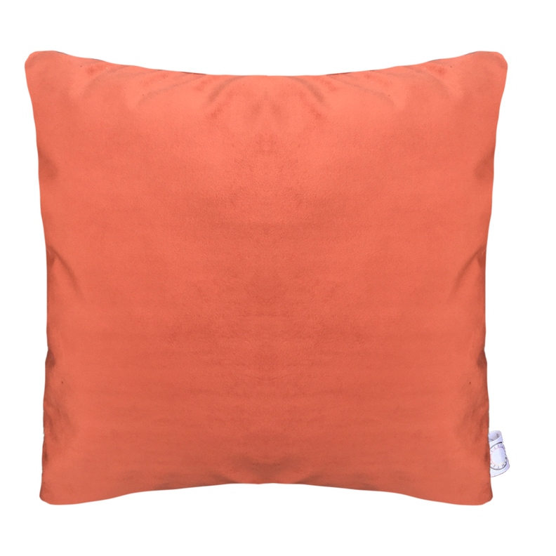 FUNDA COJIN DECORATIVO DISENO NARANJO SALMON 50x50