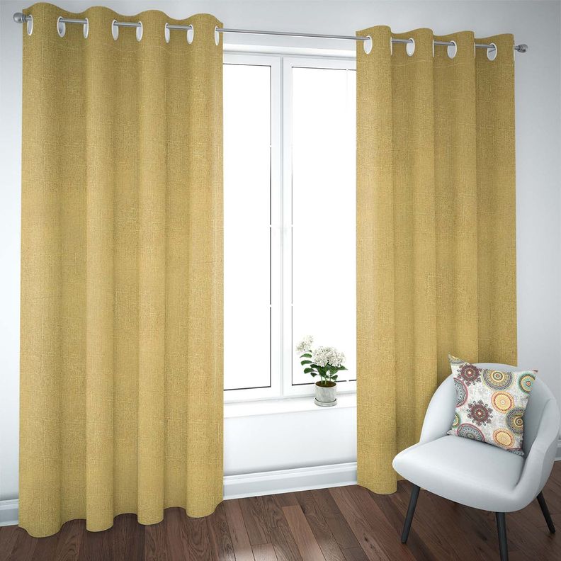 SET DE CORTINAS BLACKOUT 2 PAÑOS DE 140 X 220 CM AMARILLO-0