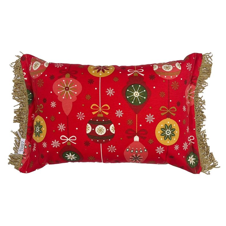 Funda Cojin Decorativo Diseno Festivo Rojo 50x30