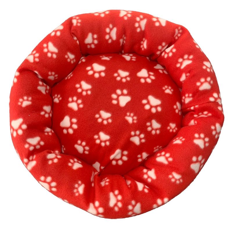 CAMA PARA MASCOTA ANTIESTRES 60CM CON MANTA ROJO-1