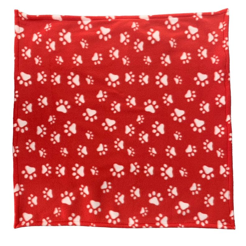 CAMA PARA MASCOTA ANTIESTRES 60CM CON MANTA ROJO-3