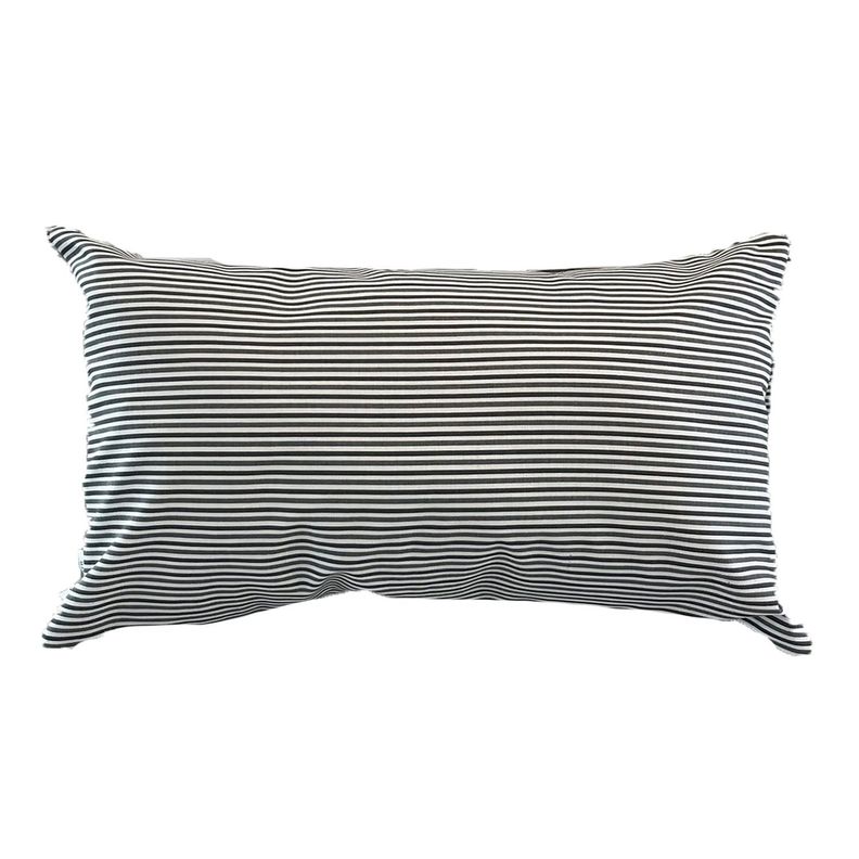 Funda Cojin Decorativo Diseno Rayas Gris 50x30