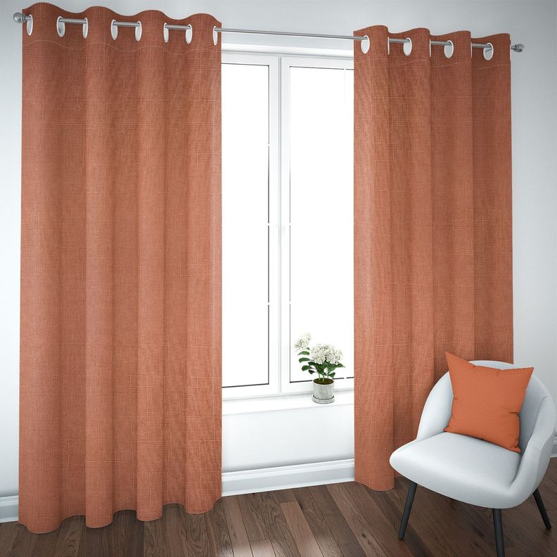 Set de Cortinas Blackout 2 Paños de 140 x 220 cm Naranja-0