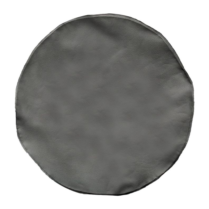Individuales De Tela Reversibles Mandalas Negro Circular 6 u-2