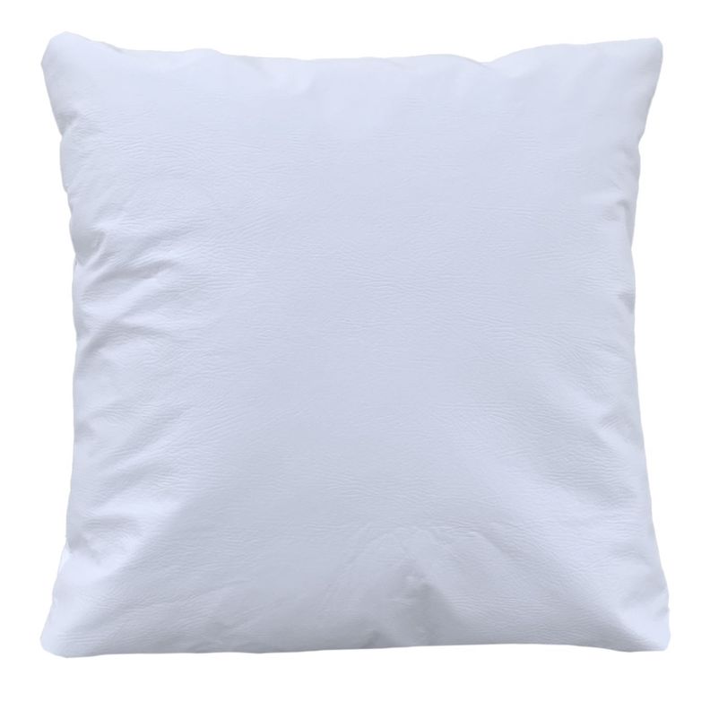 Cojin Decorativo EcoCuero Blanco 60x60 Relleno