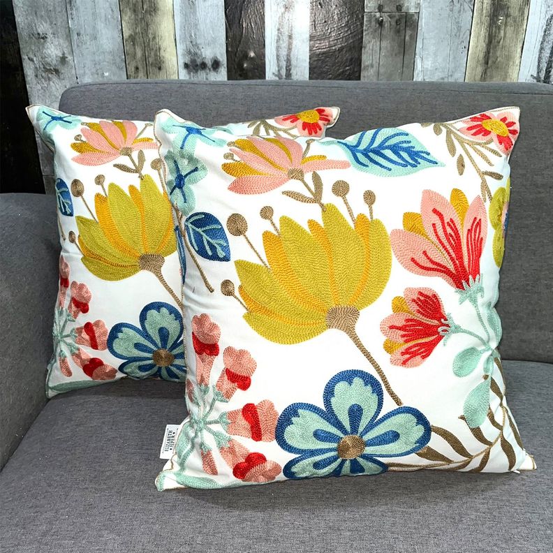 Funda Cojin Decorativo Diseño Tulipan Amarillo 45x45-1