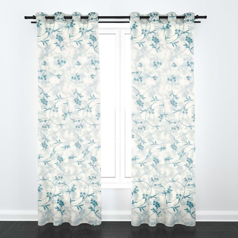 SET DE CORTINAS VISILLO 2 PAÑOS DE 140 X 220 CM TURQUESA-0