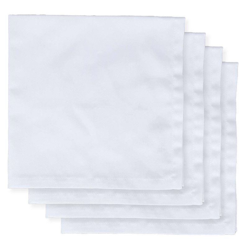 JUEGO DE 4 SERVILLETAS DE TELA 40X40 BLANCO-0
