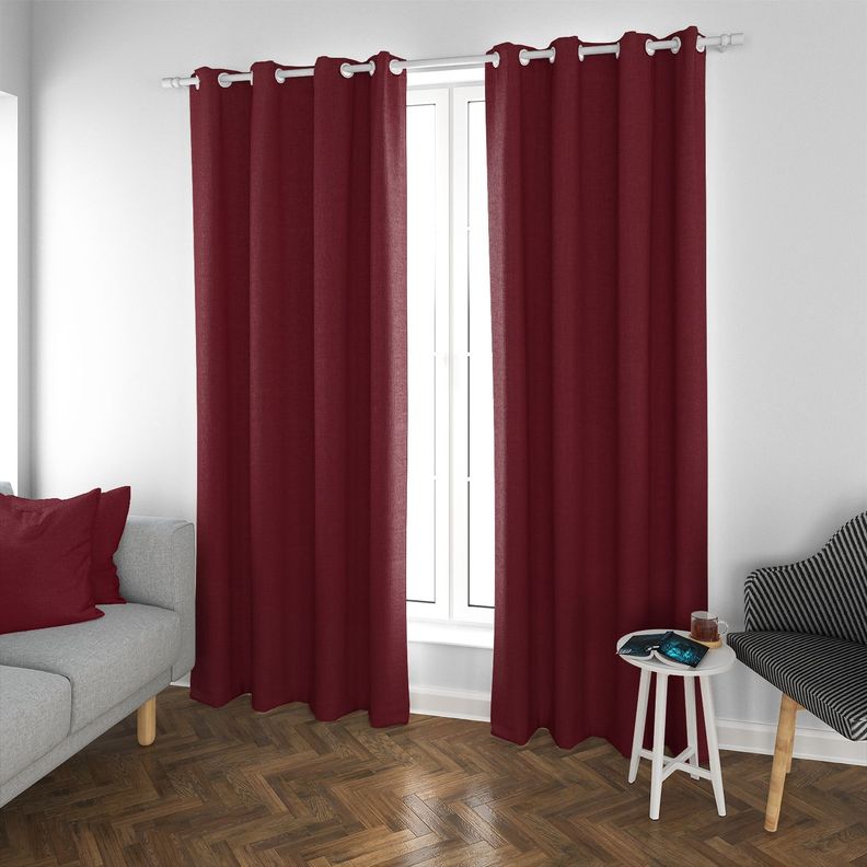 Set de Cortinas Blackout 2 Paños de 140 x 220 cm rojo vino-1