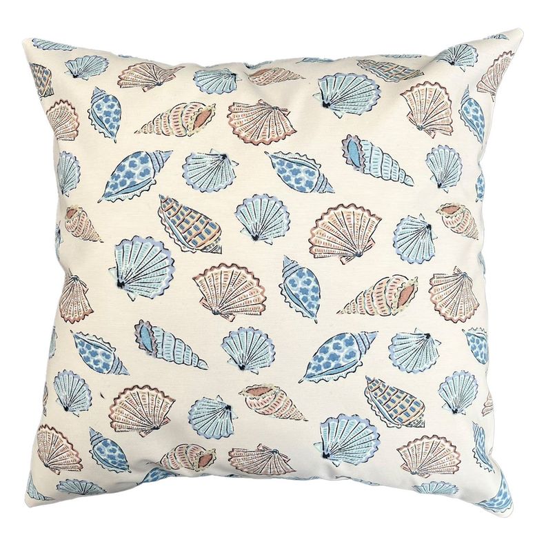 Cojin Decorativo Diseno Caracoles Azul 60x60 Relleno