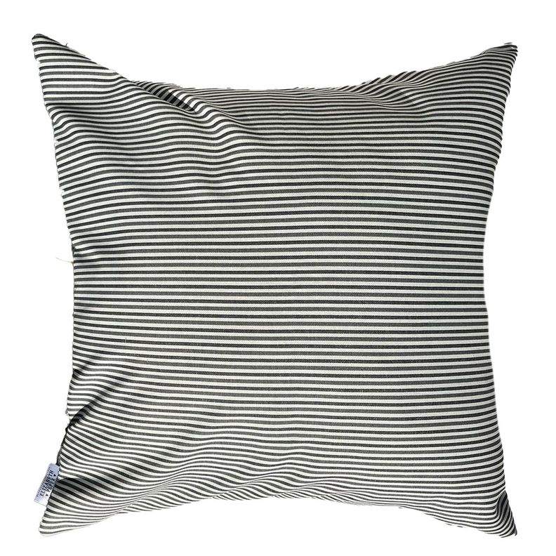 Funda Cojin Decorativo Diseno Rayas Gris 60x60