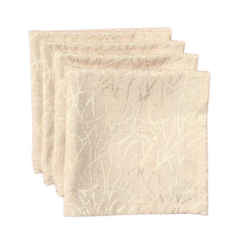 JUEGO DE 4 SERVILLETAS DE TELA 45X45 BEIGE-0