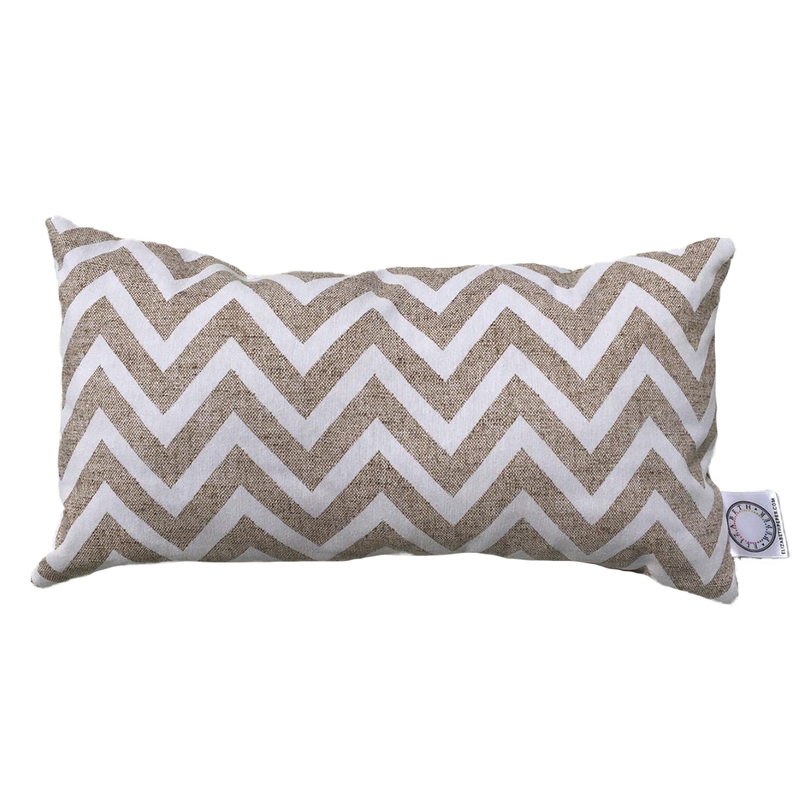 FUNDA COJIN DECORATIVO DISEÑO ZIGZAG CREMA 50X30-0