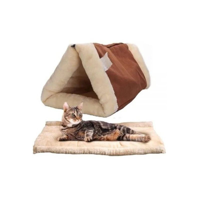 Cama Túnel Polar Para Gatos 2 En 1 Mascotas-1