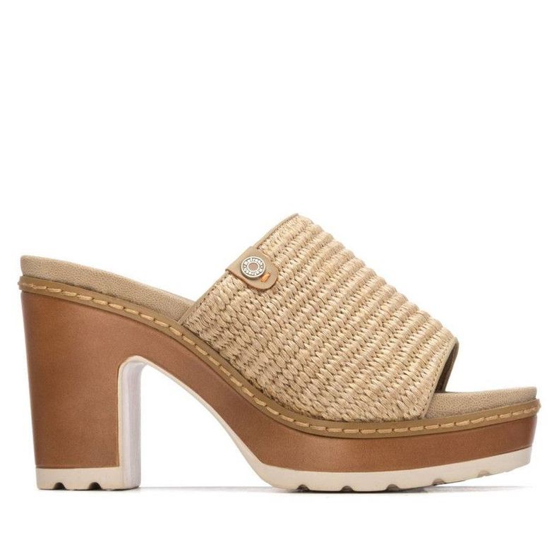Sandalia Mujer Taco REFRESH 175282 Textil Taupe