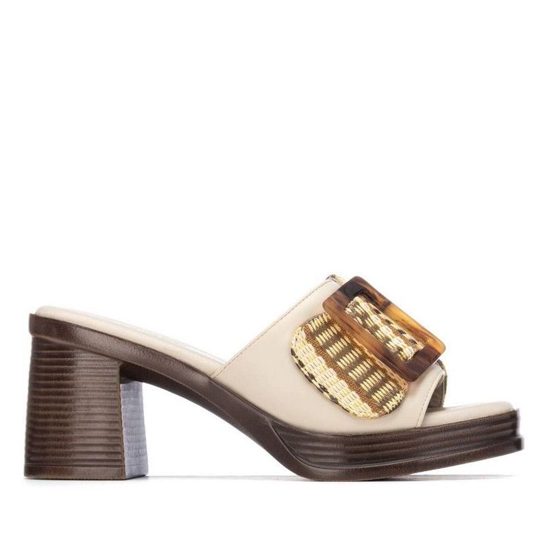 Sandalia Mujer Taco REFRESH 175028 Beige
