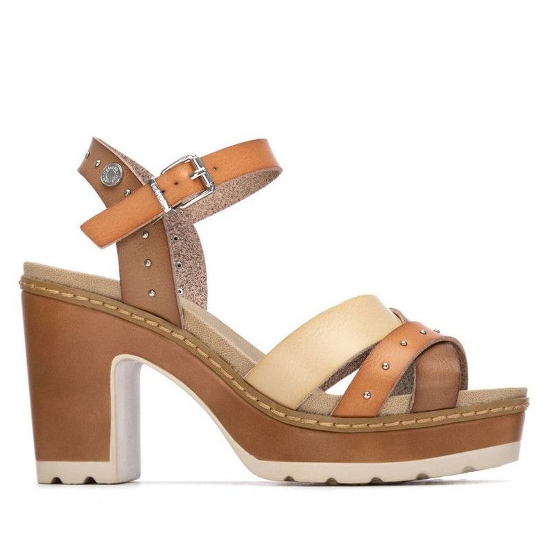 Sandalia Mujer Taco REFRESH 175207 Beige