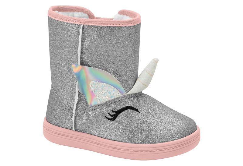 Bota Molekinha Casual Holografico Plata-0