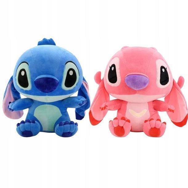 Pack 2 Peluche Pareja Stitch Y Angel 25cm -0