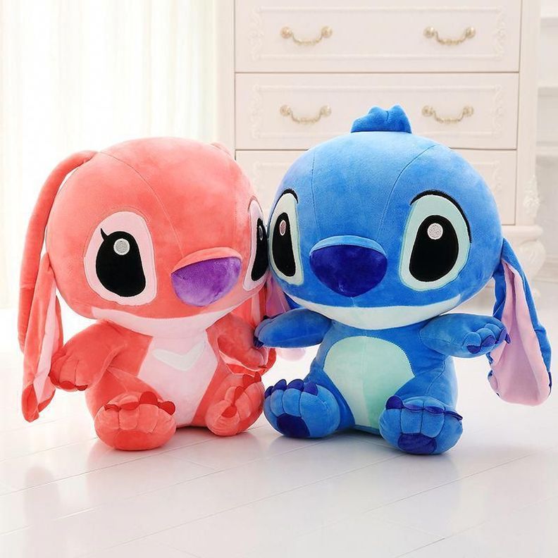 Pack 2 Peluche Pareja Stitch Y Angel 25cm -1