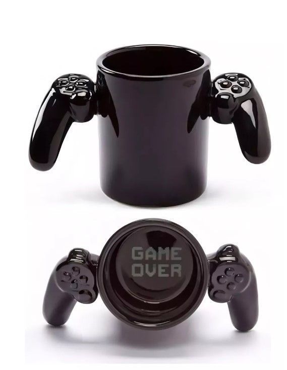 Taza Gamer "Game Over" con Mangos en Forma de Control 400ml-2
