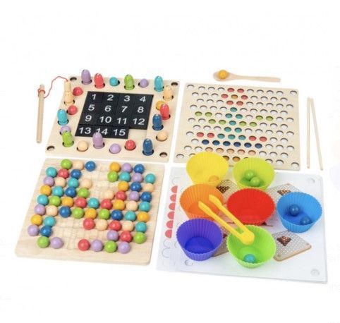Juego Educativo Multifuncional de Madera-0