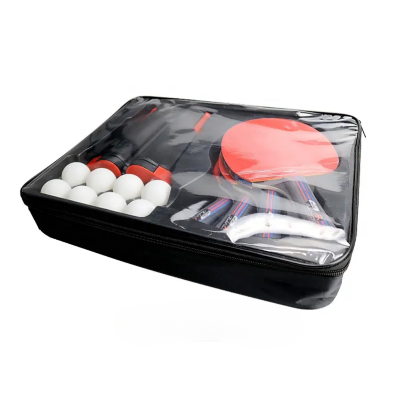 Kit de 4 Paletas de Ping Pong + Malla + 8 Pelotas + estuche -5