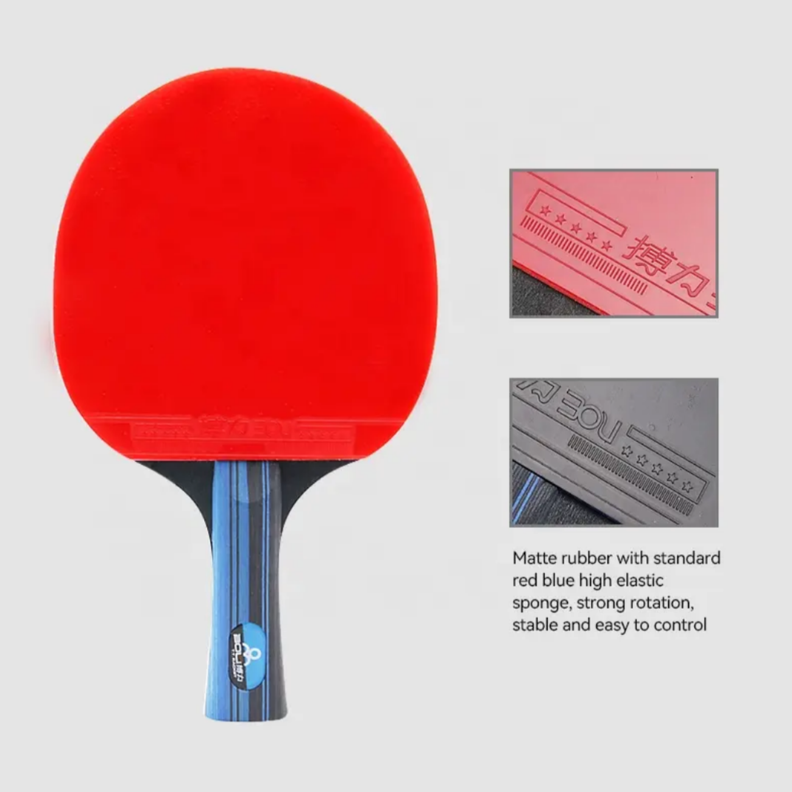 Pack de 2 Paletas de Ping Pong  5 estrellas+ 3 pelotas +bolsa-2