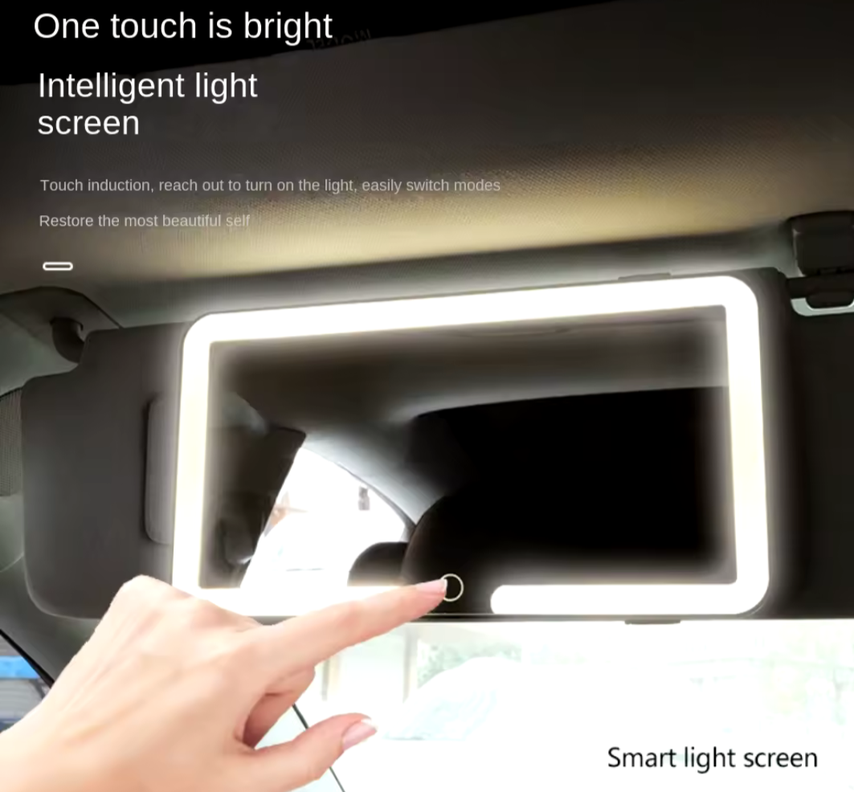 Espejo de Maquillaje con Luz Led para retrovisor de Auto -1
