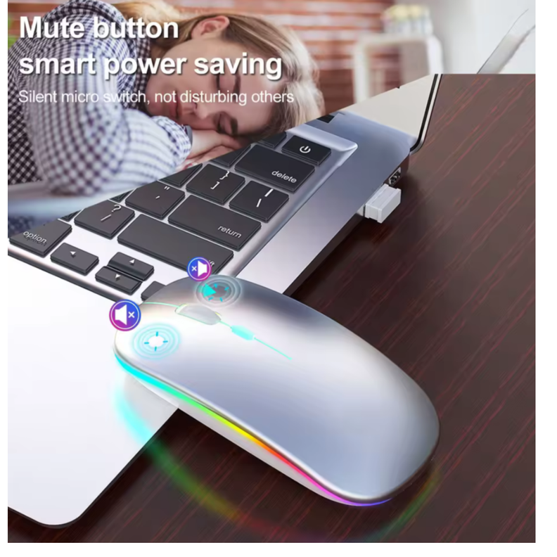 Mouse Inalámbrico Ergonómico , Bluetooth. 5.0 de 2.4Ghz-1
