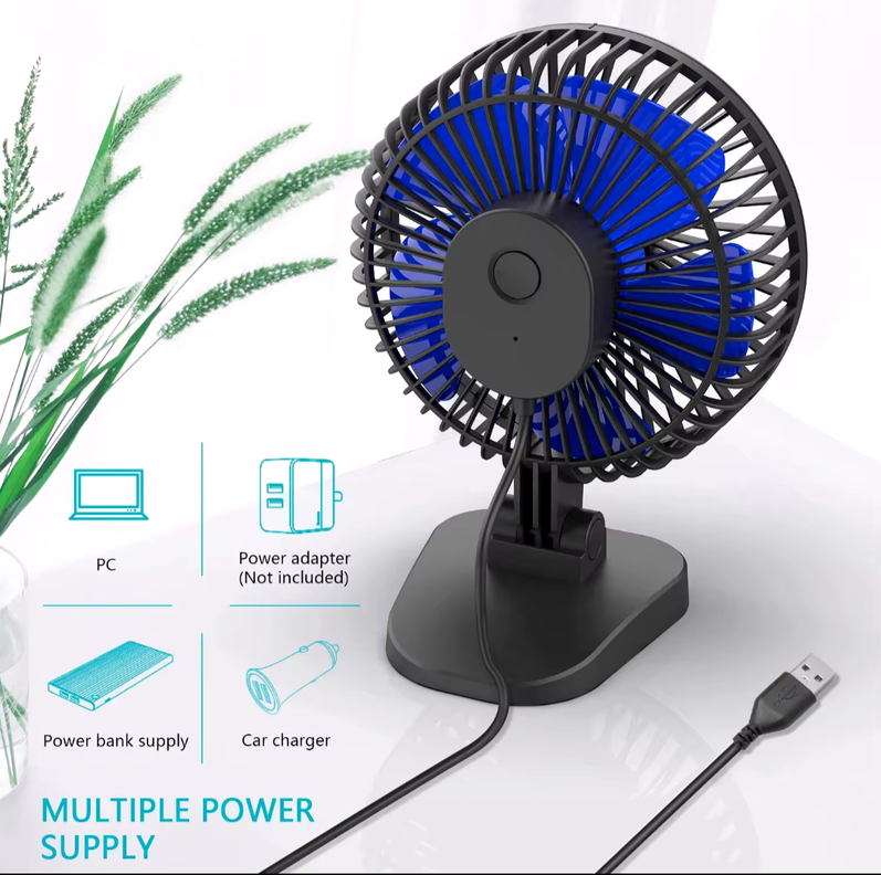 Mini Ventilador USB para mesa de oficina, escritorio,  silencioso-1
