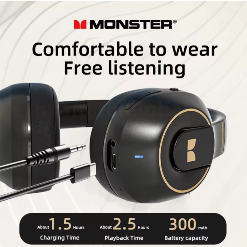 Audífonos Monster Xkh01 Con Bluetooth 5,3 Baja Latencia-3