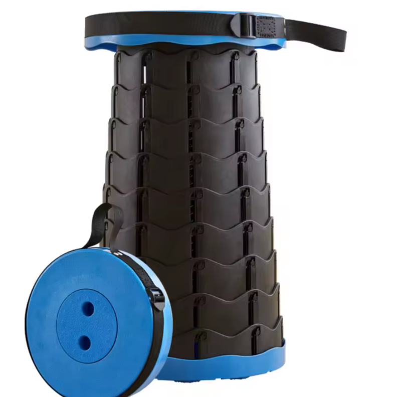 Silla Retráctil Taburete Plegable Camping Tipo Telescopio-0
