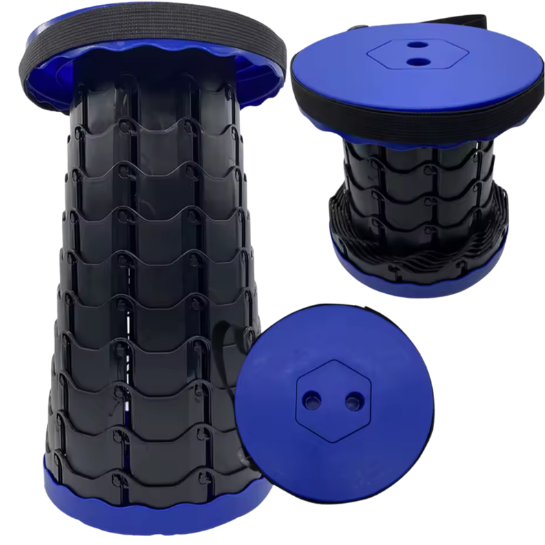 Silla Retráctil Taburete Plegable Camping Tipo Telescopio-1