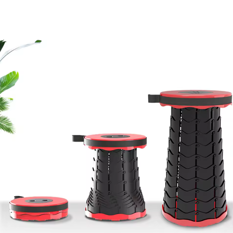 Silla Retráctil Taburete Plegable Camping Tipo Telescopio-2