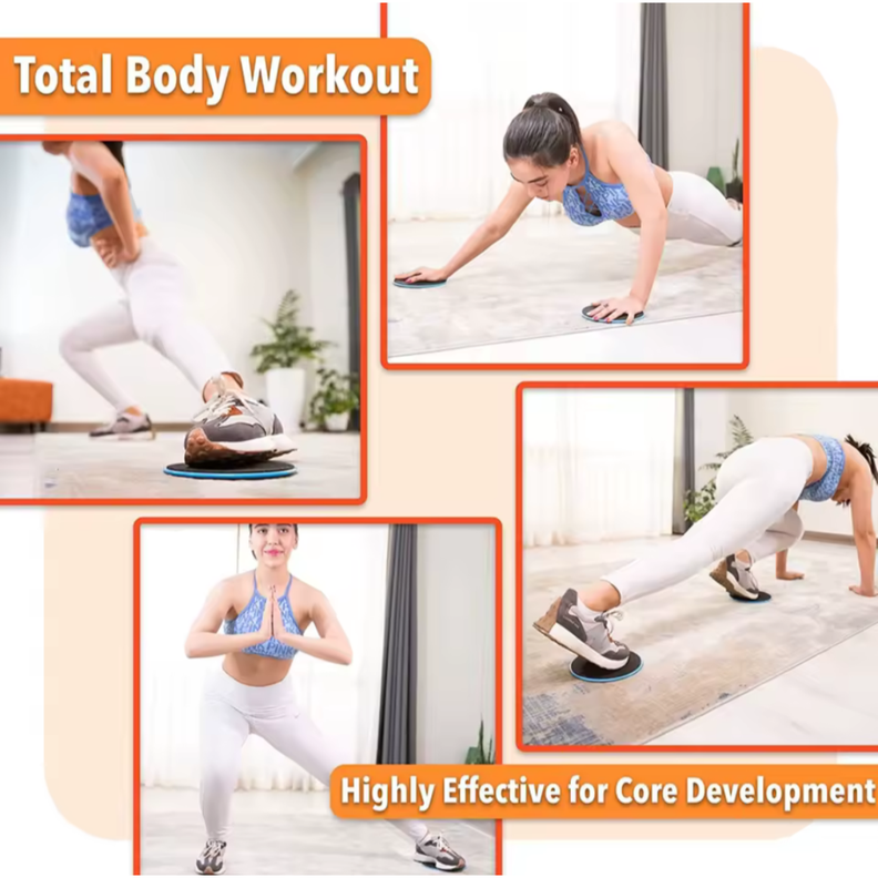 Par de Discos Deslizantes para Yoga Entrenamiento Abdominal -3