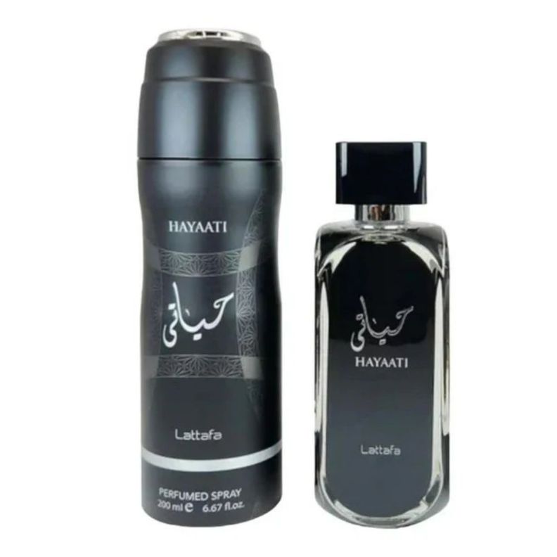 Set Perfume Hombre Lattafa Hayaati EDP 100ml + Deo Spray 200ml | Kit Completo 2 Pcs | -1