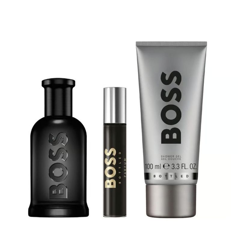 Set Hugo Boss Hombre Boss Bottled Parfum 100 Ml + 10 Ml + Sg 100 Ml 3 Pcs-1