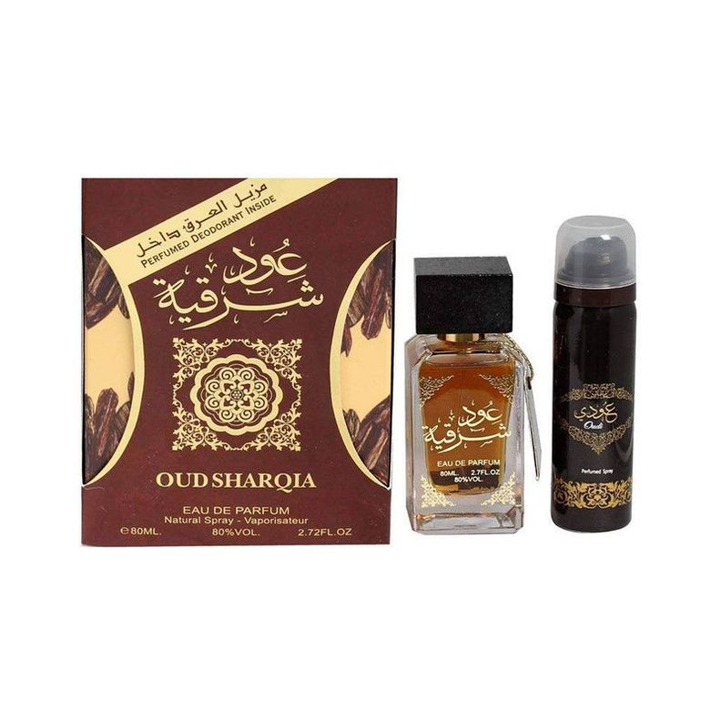 Perfume Ard Zaafaran Set Oud Sharqia Edp 80Ml+Deo Spray 50Ml-0