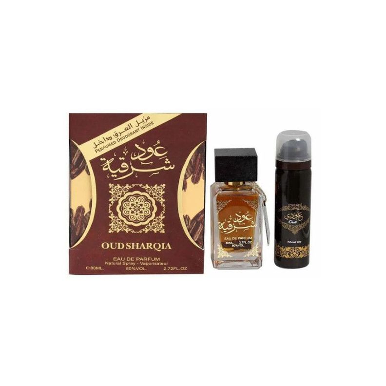 Perfume Ard Zaafaran Set Oud Sharqia Edp 80Ml+Deo Spray 50Ml-1