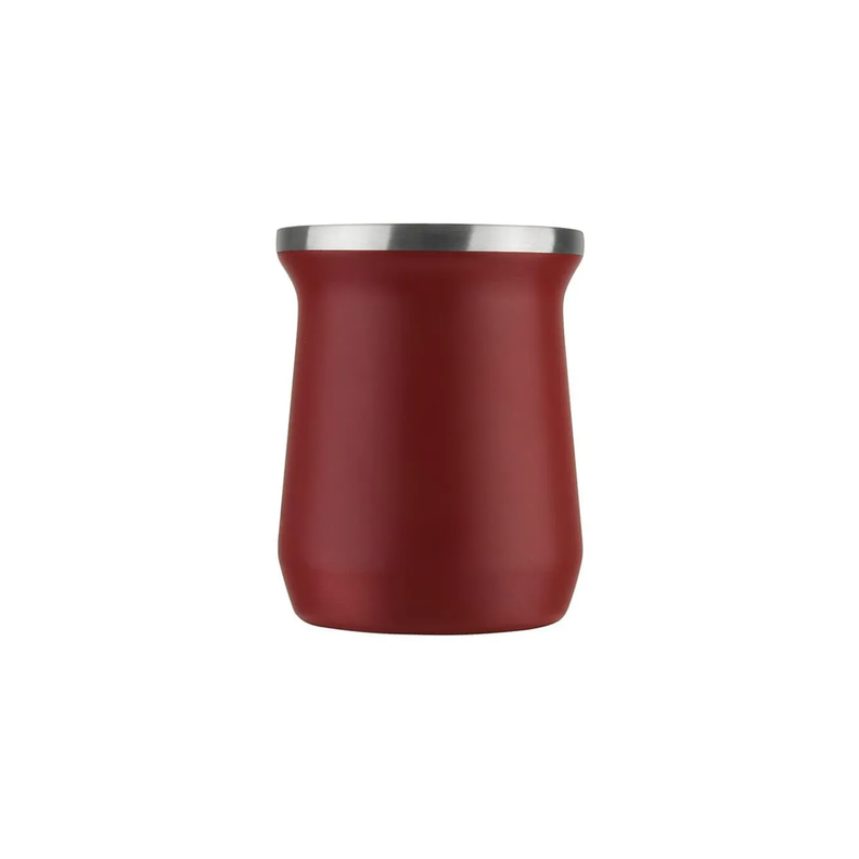 Mate Termico Doble Pared Metalico Aceroinox Rojo-0
