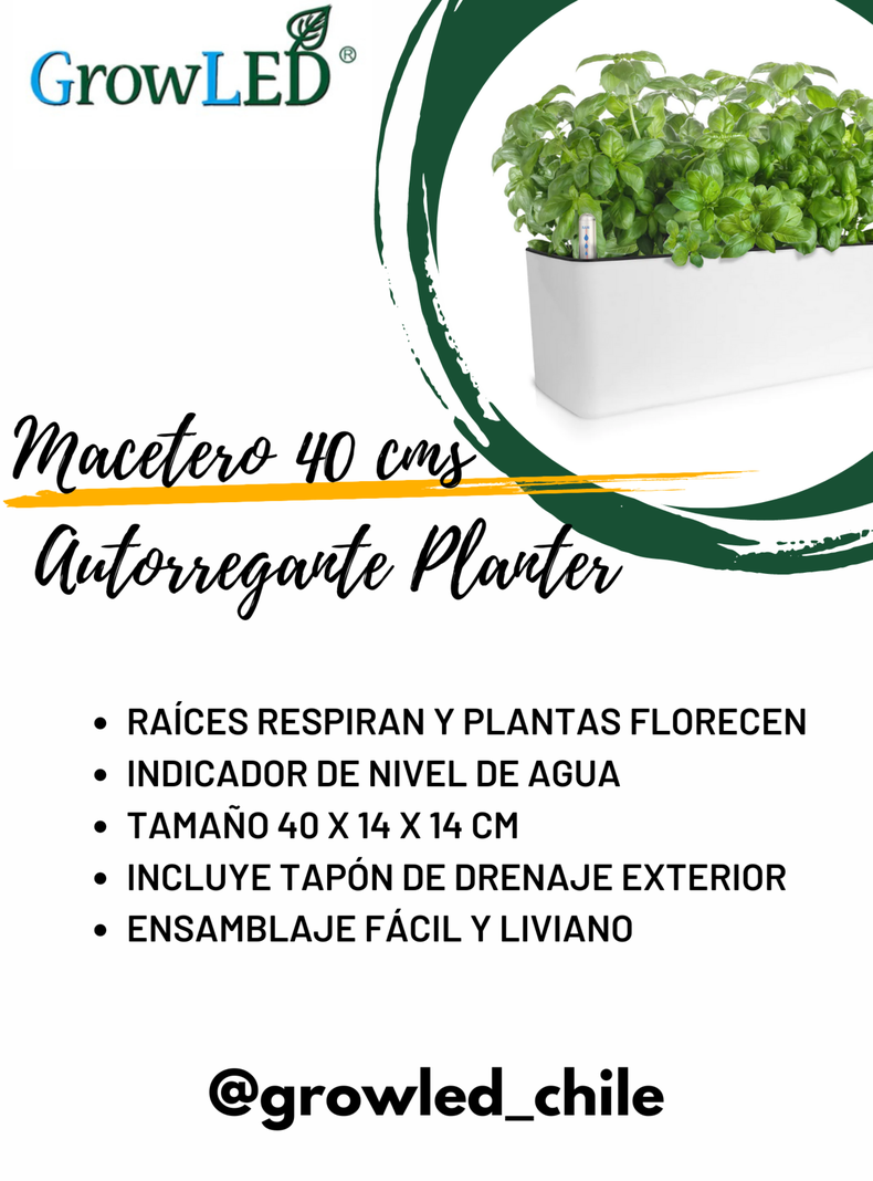 Macetero autorregante rectangular 40cm blanco-1