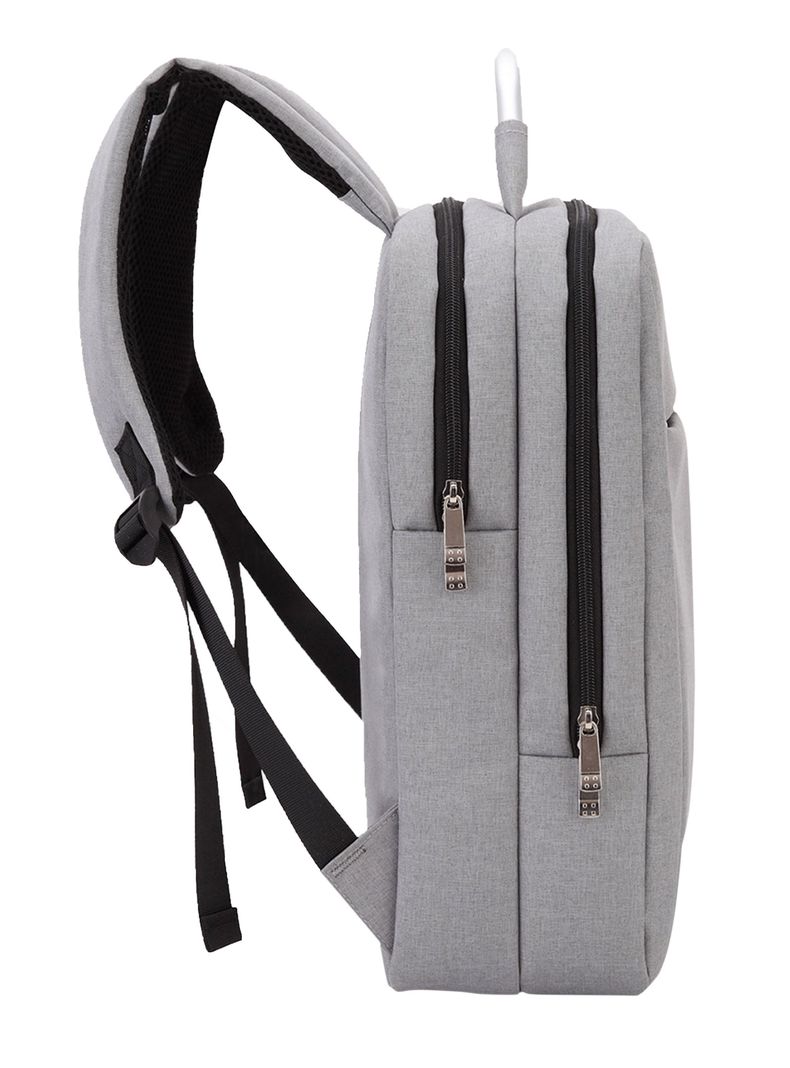 Mochila Multicompartimientos Para Ordenador Gris Unisex-1