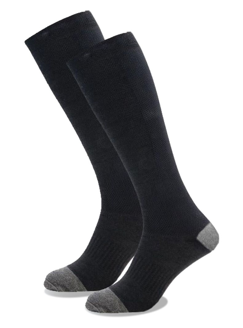 Calcetines Deportivos Largos Negros Unisex-0