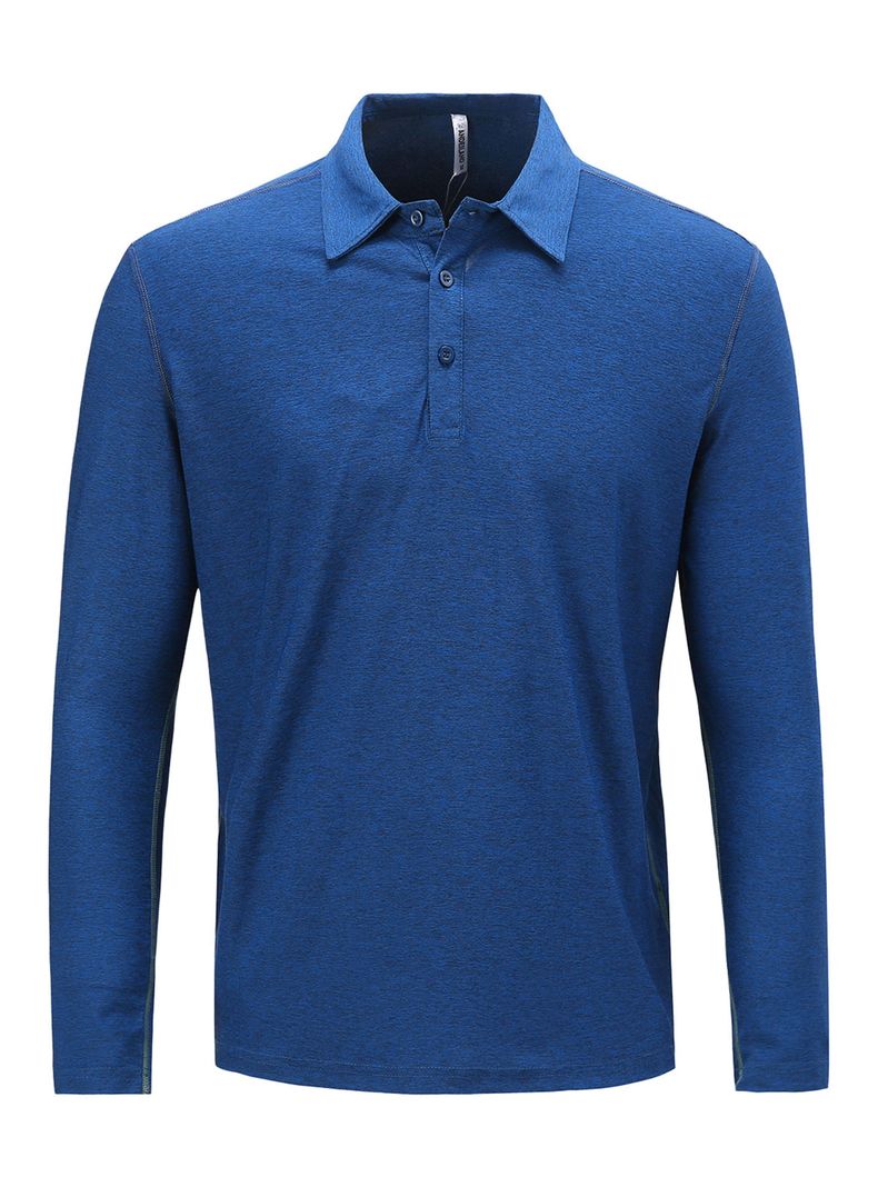 Polera Dry Fit Con Cuello Manga Larga Hombre-0