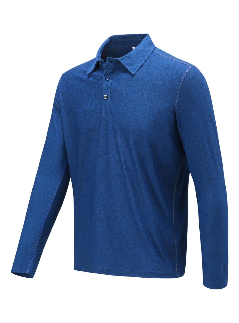 Polera Dry Fit Con Cuello Manga Larga Hombre-1