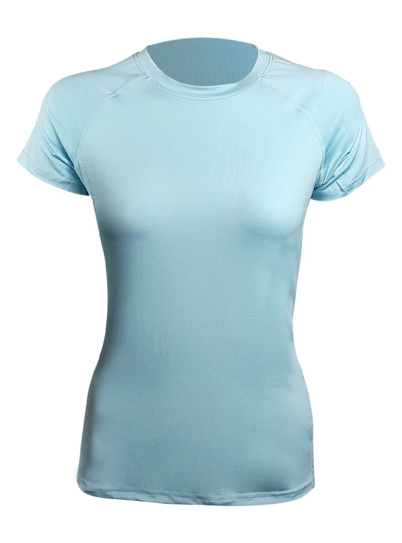 Polera Dry Fit Manga Corta Lisa Deportiva Mujer-0